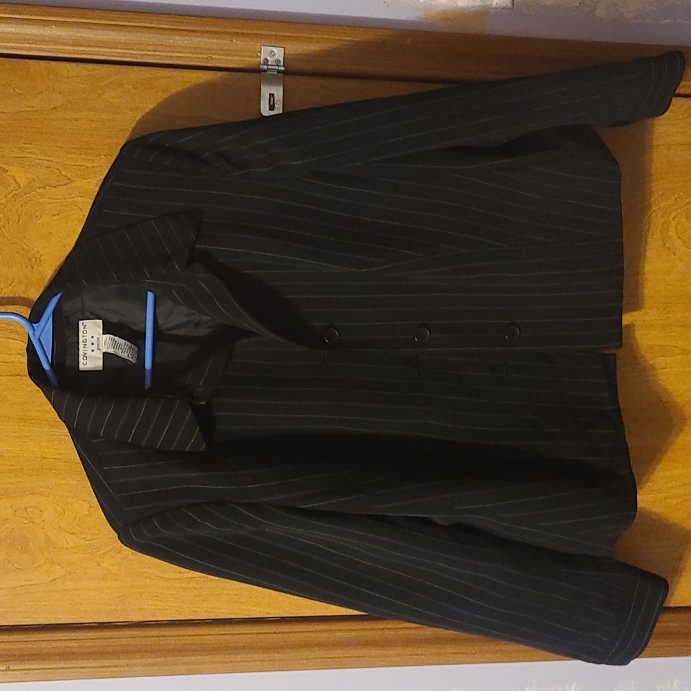 Black stripped women's work jacket